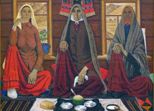 Achmat Lutfullin. Three women. 1969. Oil on canvas